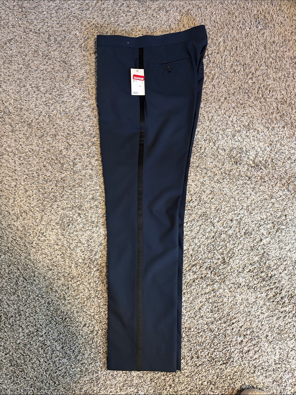 Men’s flat from tuxedo pants
